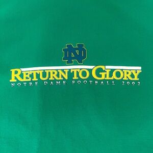 Notre Dame “The Shirt” 2002  Return to Glory T-Shirt